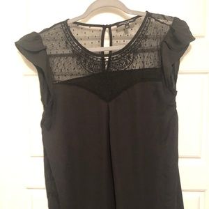 Black lace blouse
